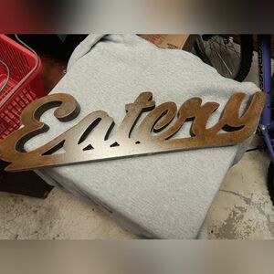 Rustic Metal 'Eaters' Sign